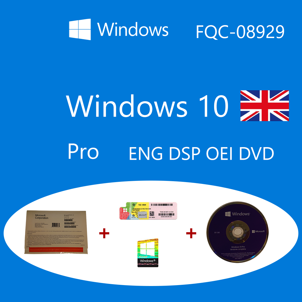 Windows 10 Pro Oem Dsp Oei Oem Dvd Coa Sticker Fqc 08929
